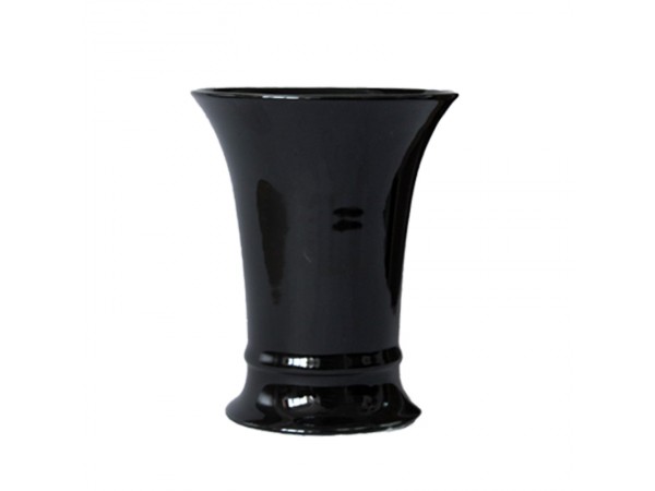 Vaza neagra din ceramica, inaltime 15 cm